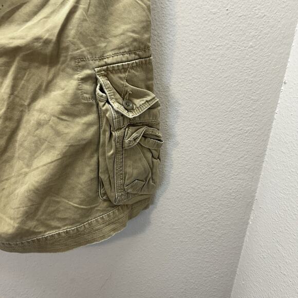 Vintage Polo Ralph Lauren Shorts Mens 32 Khaki Military Baggy Cargo Paratrooper - Picture 4 of 8